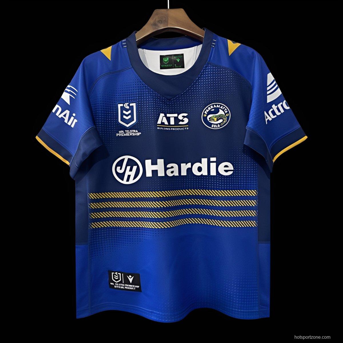 25/26 Parramatta Eels Blue with Gold Stripes Jersey