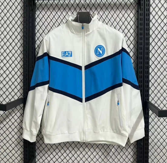 25/26 Napoli White Full Zipper Windbreaker