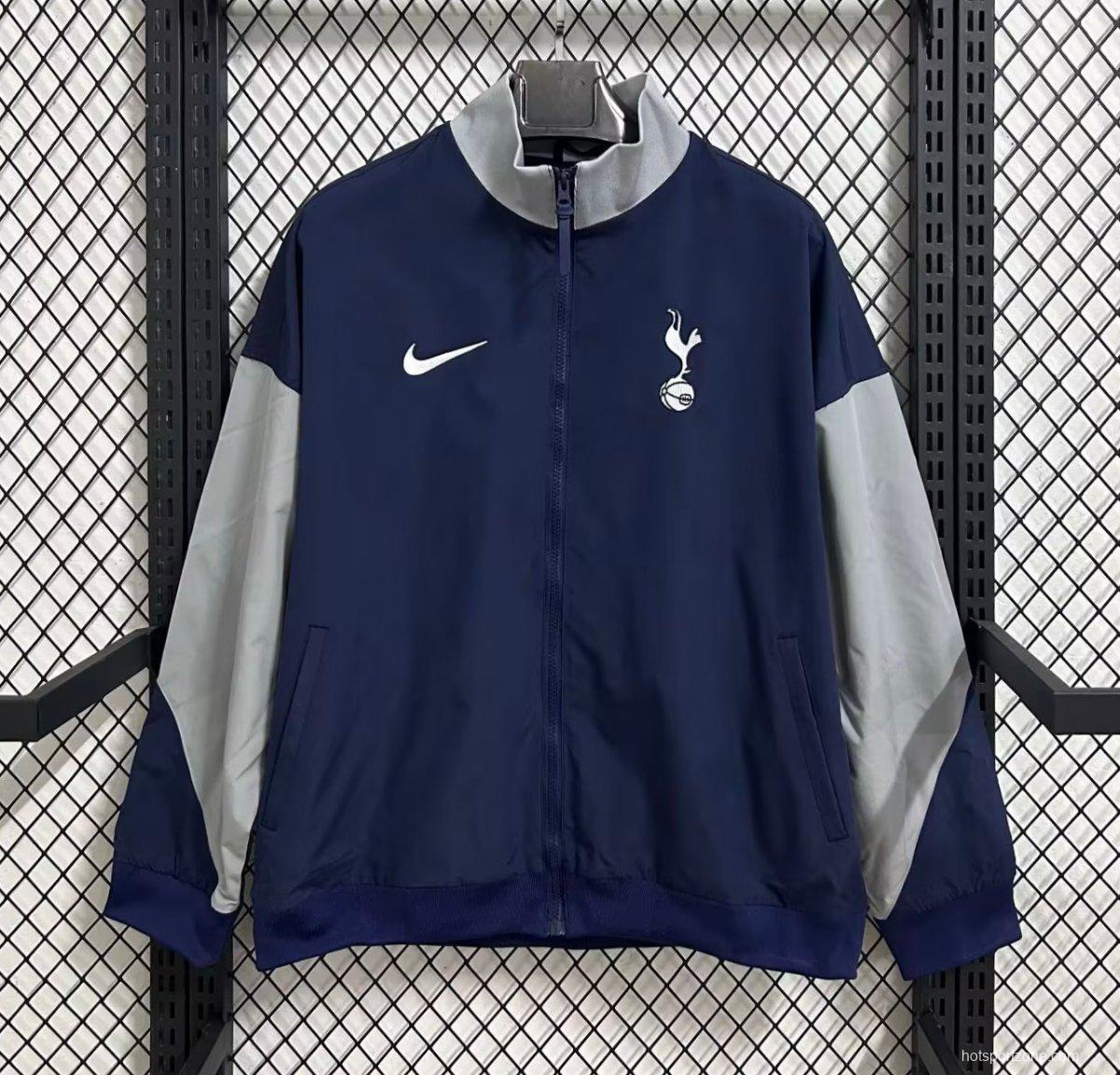 25/26 Tottenham Hotspur Navy Full Zipper Windbreaker