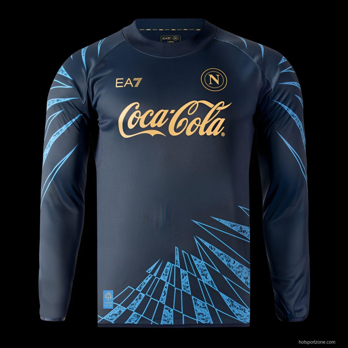 25/26 Napoli Blue Pre-Match Long Sleeve Sweatshirt