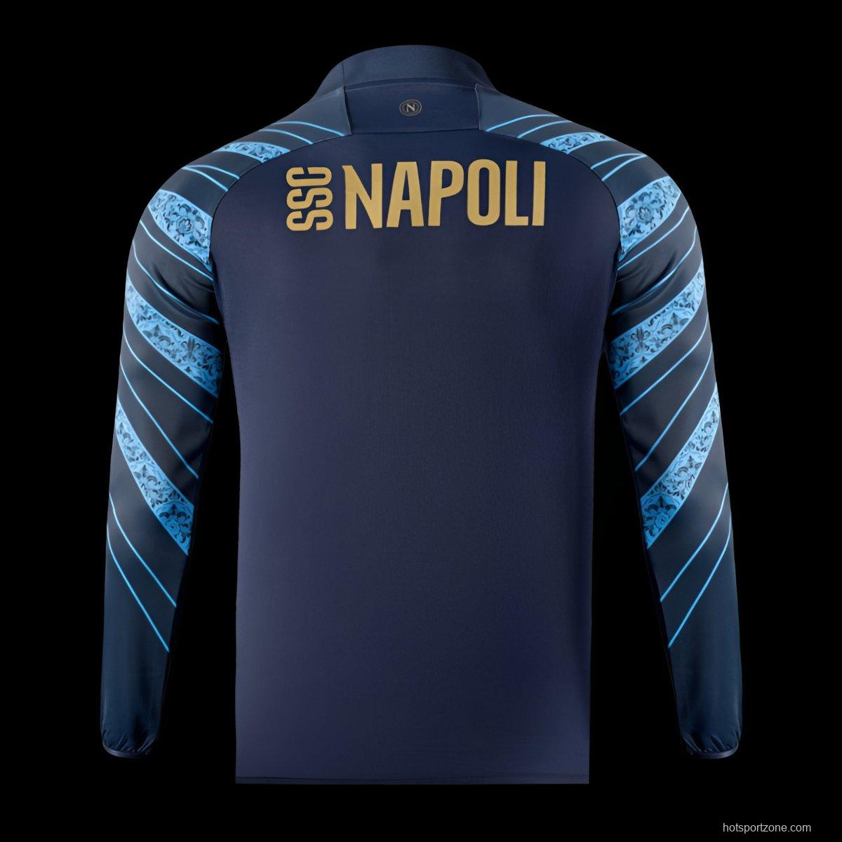 25/26 Napoli Blue Pre-Match Long Sleeve Sweatshirt