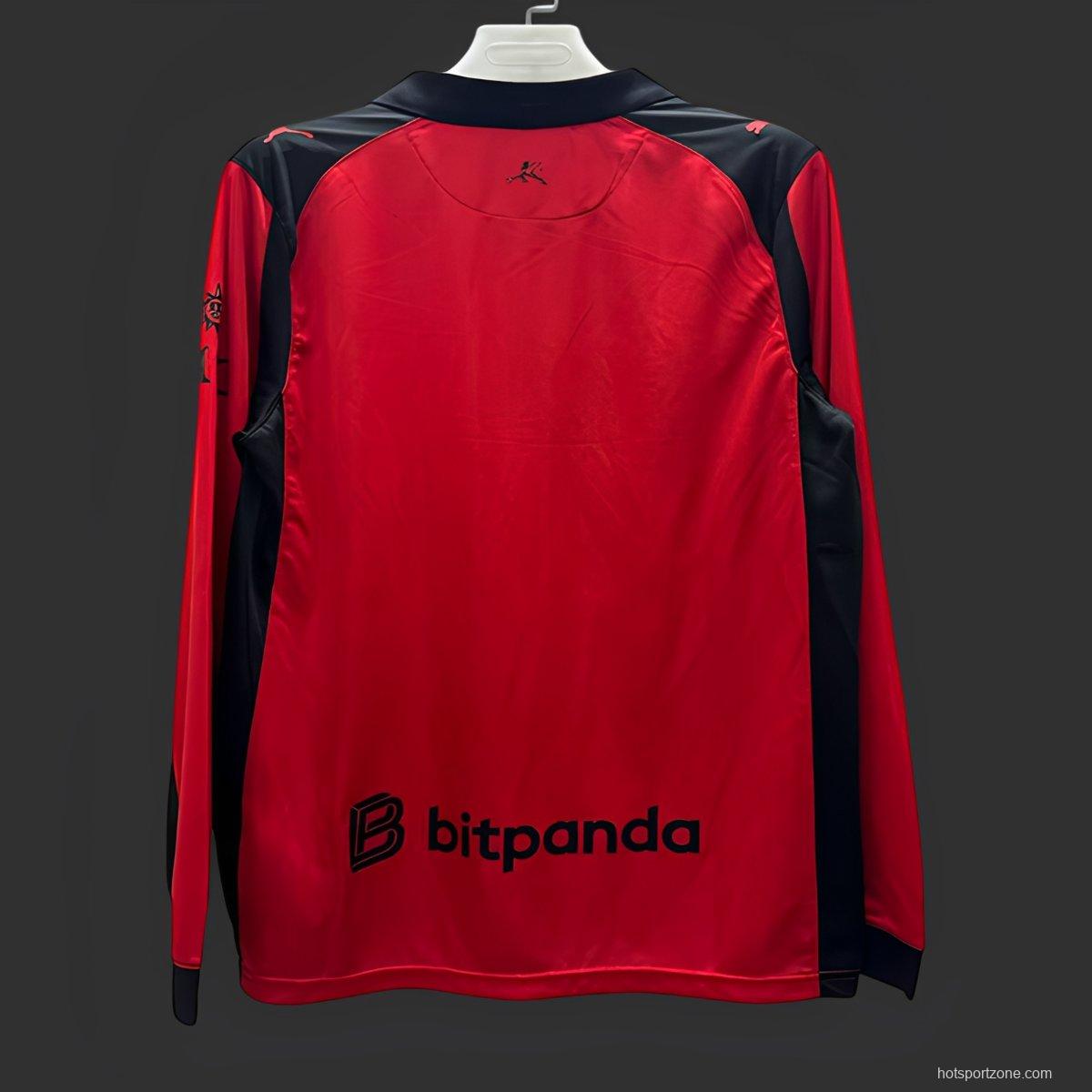 25/26 AC Milan x Slam Jam Limited Edition Long Sleeve Red Forth Jersey