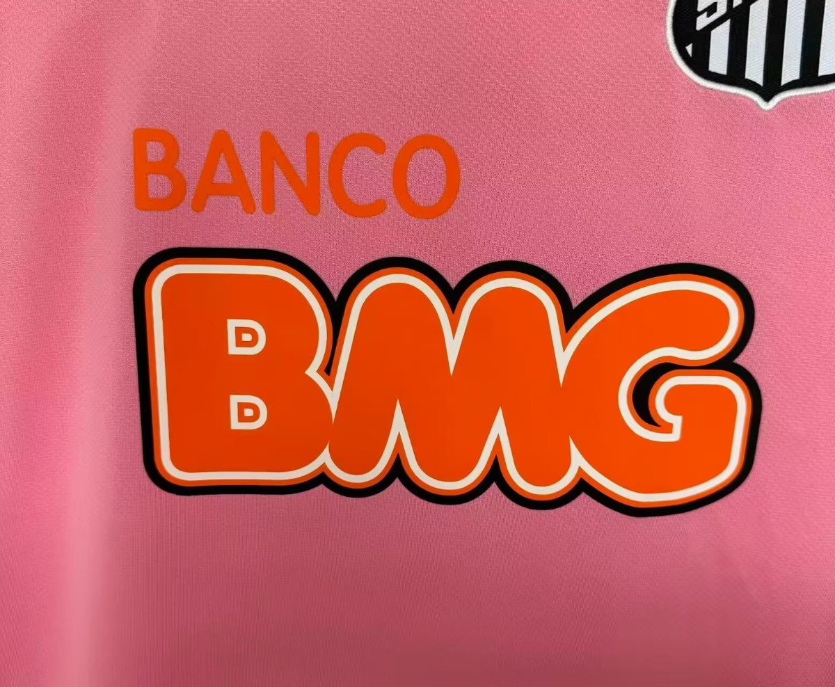 Retro 12/13 Santos Away Pink Long Sleeve Jersey