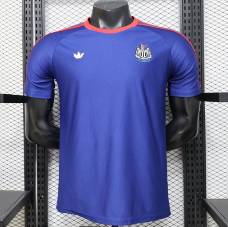 Player Version 26/27 Newcastle United Blue 1990 Vintage Remake  Short Sleeve Away Jersey