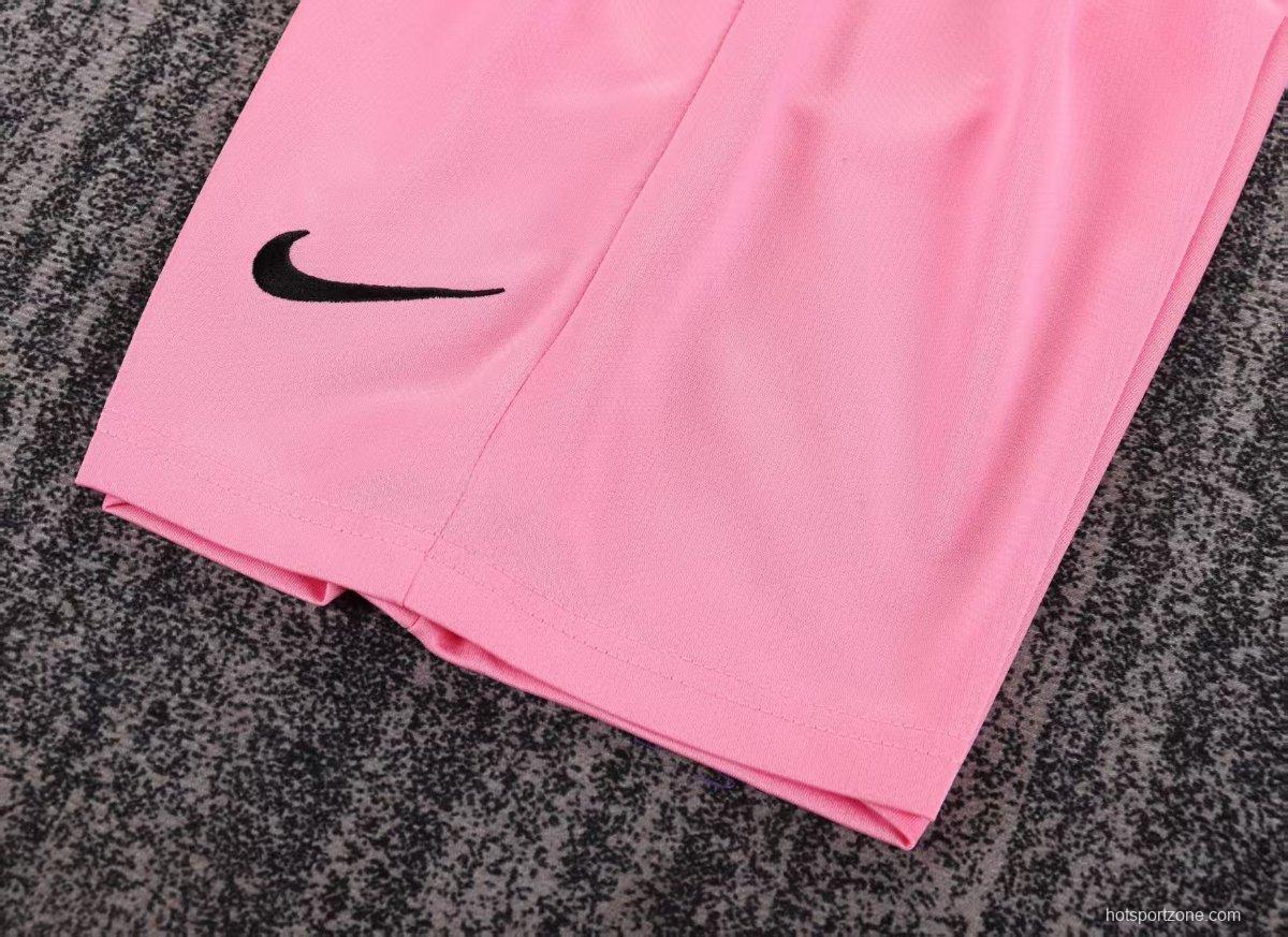 Retro 12/13 Kids Santos Away Pink Long Sleeve Jersey