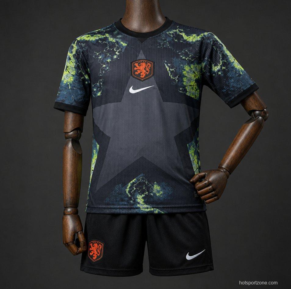 2026 Kids Netherlands Goalkeeper Jersey