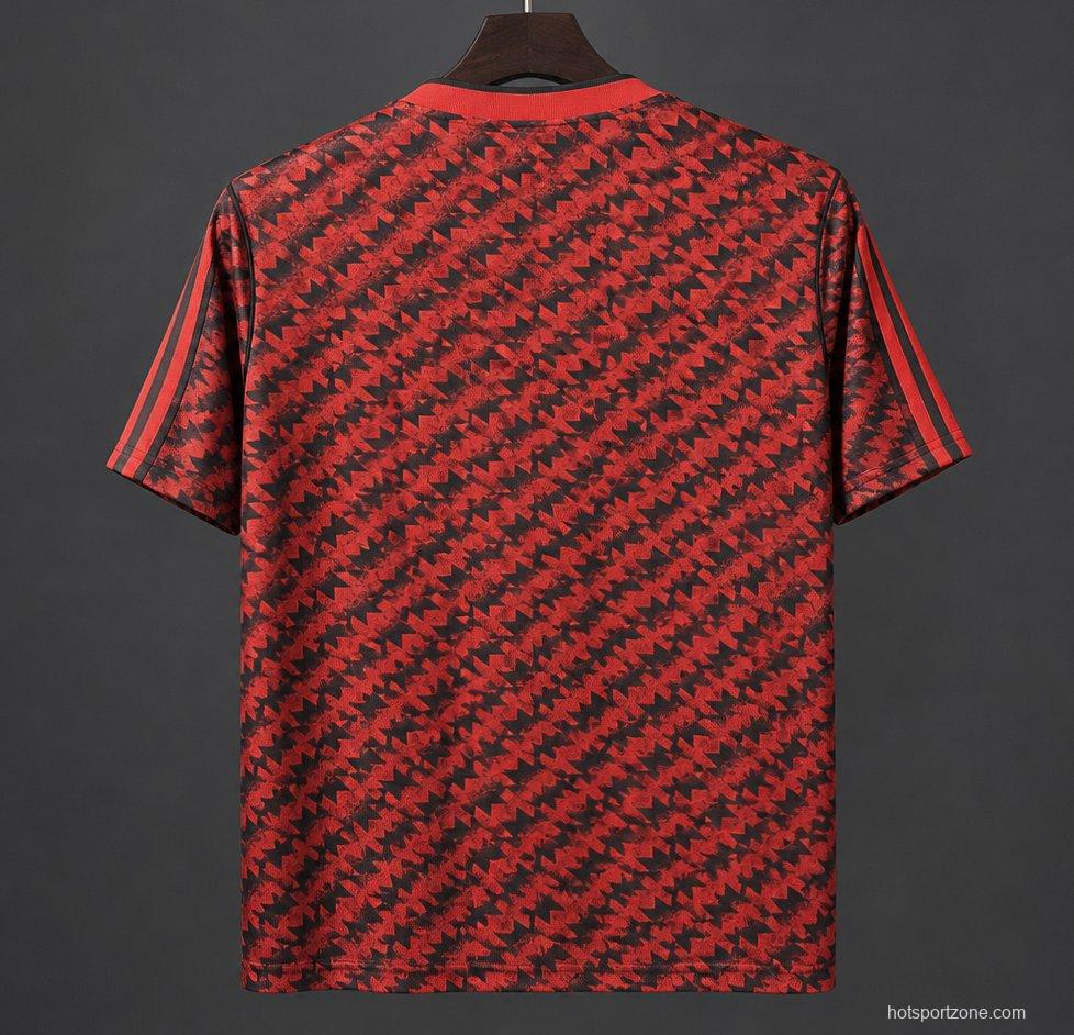 26/27 Manchester Untied 1990–92 Away Red/Black Remake Jersey