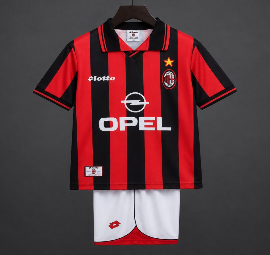 Retro Kids 97/98 AC Milan Home Jersey