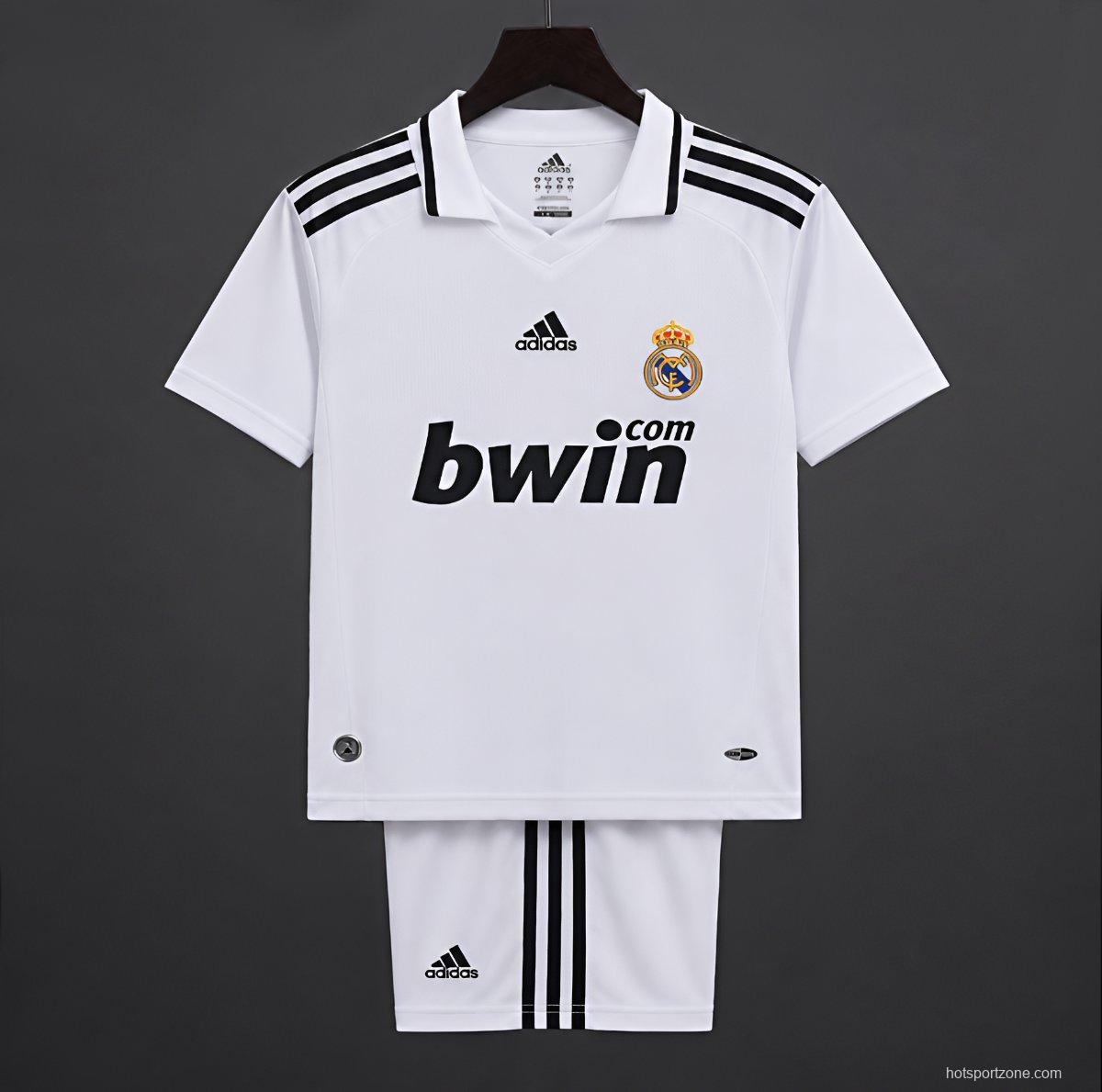 Retro Kids 08/09 Real Madrid Home Jersey