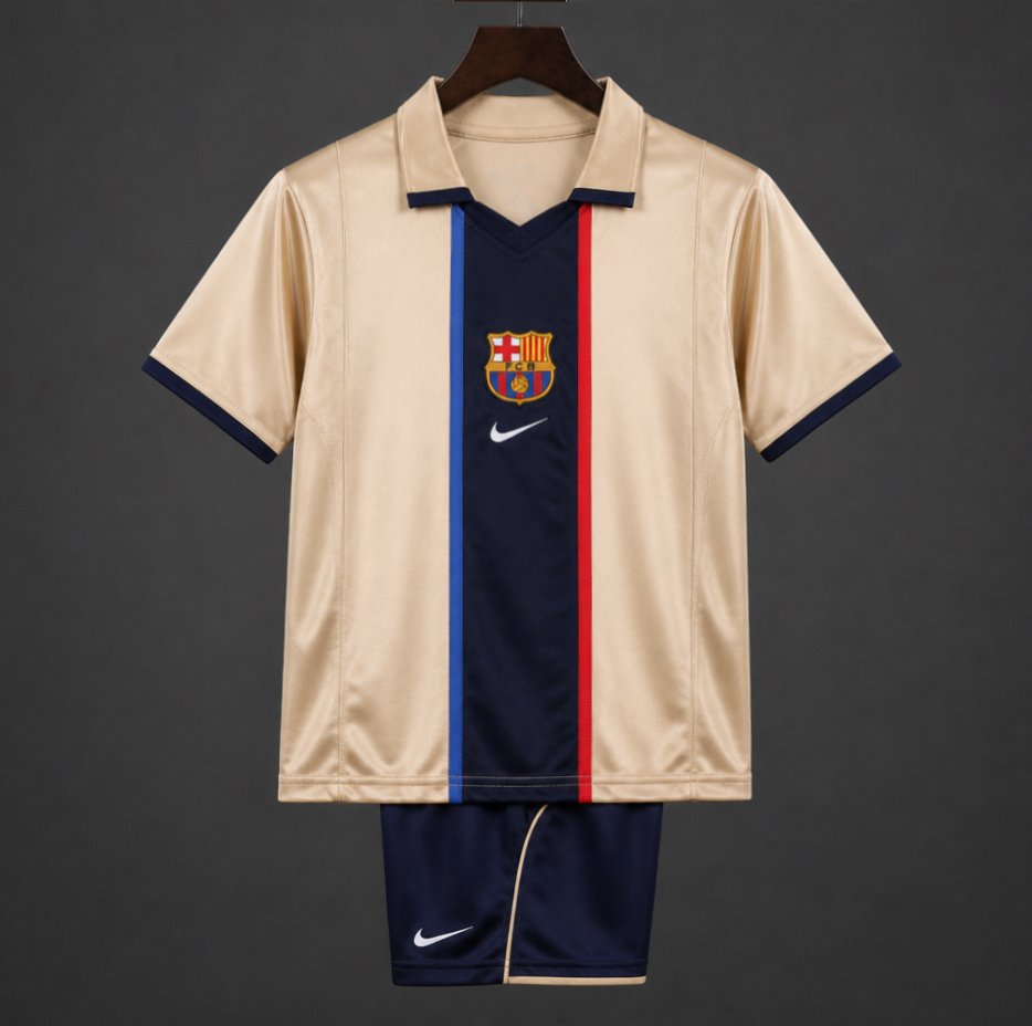 Retro Kids 01/02 Barcelona Away Jersey