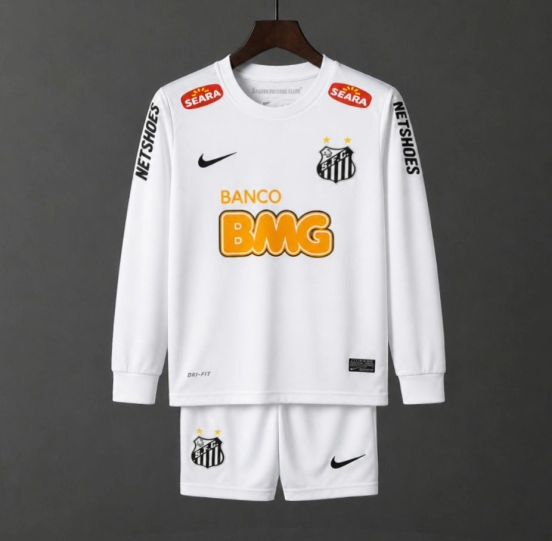Retro Kids 12/13 Santos Home Long Sleeve Jersey