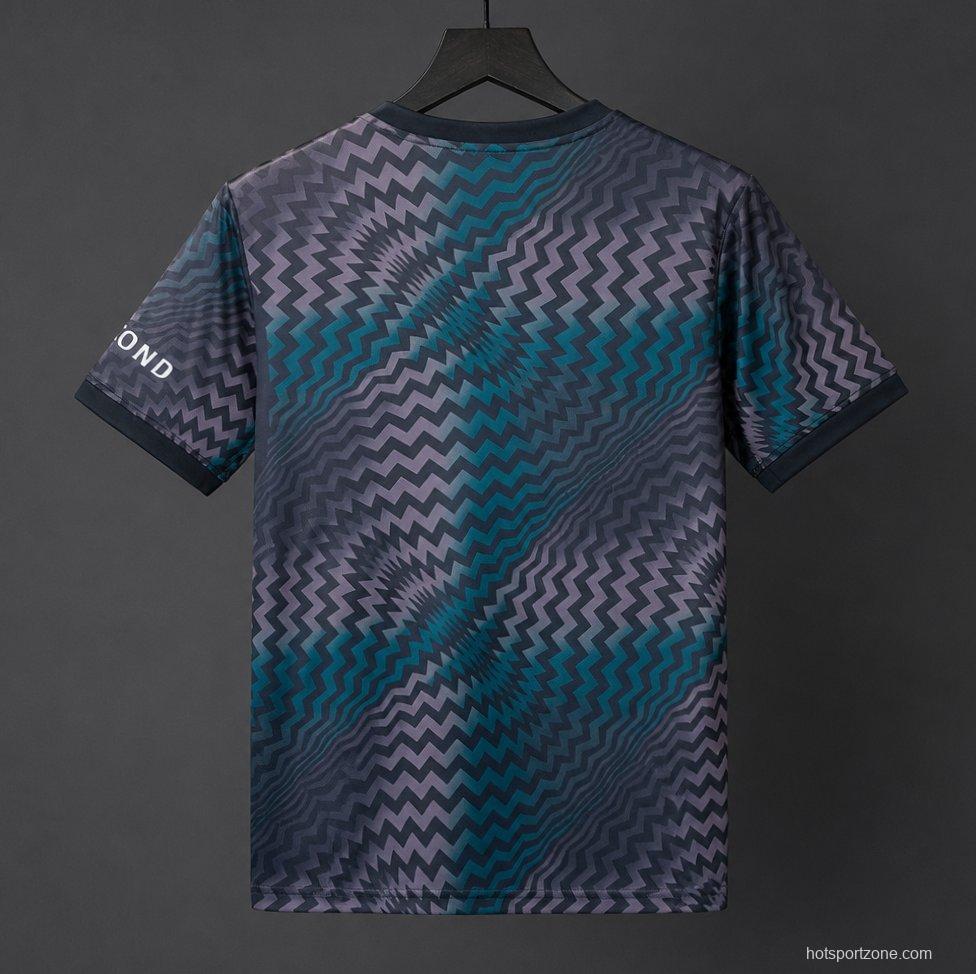 26/27 PSG/Paris Saint-Germain Home Goalkeeper Black/Blue Zigzag Pattern Jersey