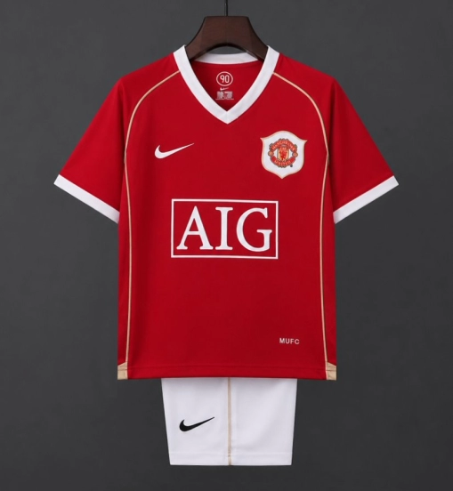 Retro Kids 06/07 Manchester United Home Jersey