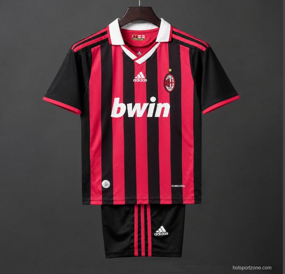 Retro Kids 09/10 AC Milan Home Jersey