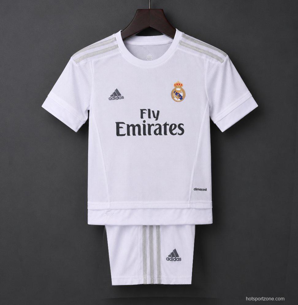 Retro Kids 15/16 Real Madrid Home Jersey