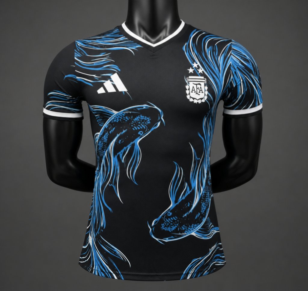 Player Version 2026 Argentina Black Koi Fish Special Edition Jersey