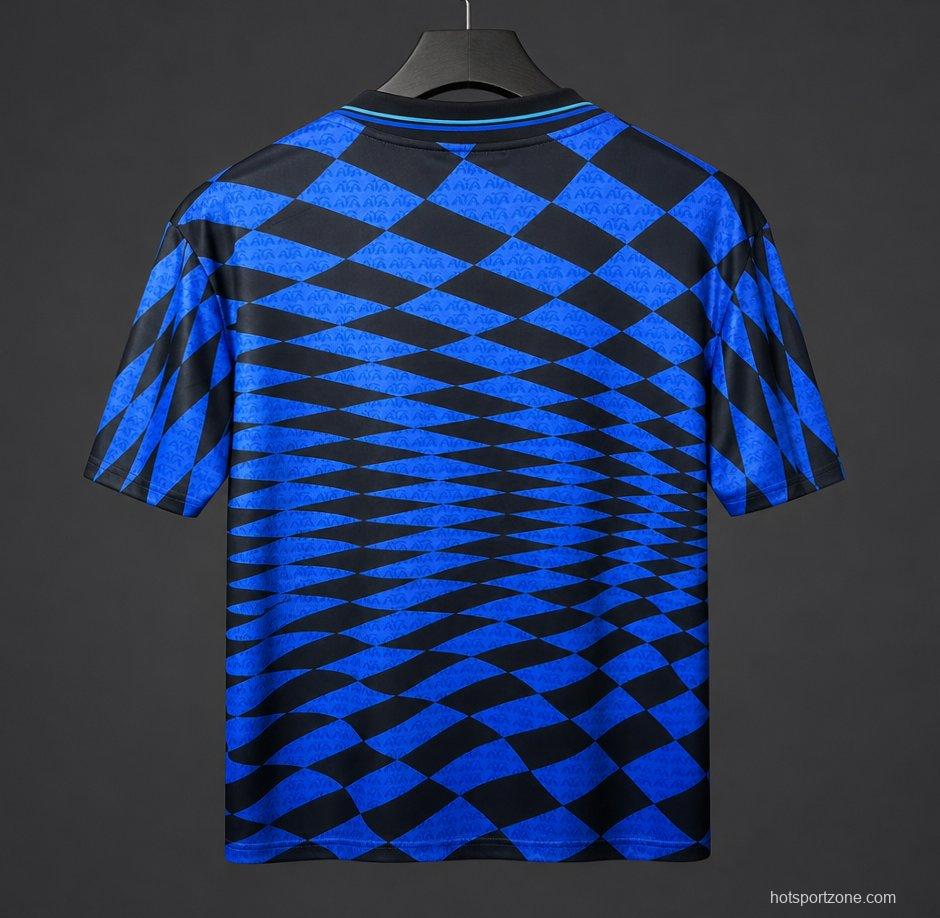 2026 Argentina x Thrasher x AFA Jersey With Blue Checkered Pattern
