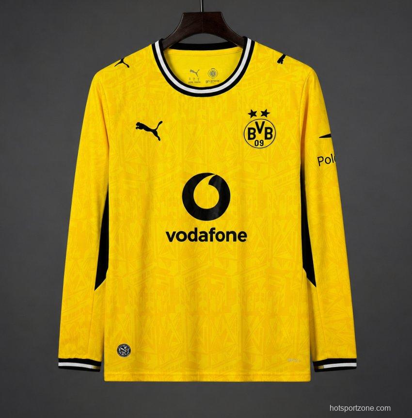 26/27 Borussia Dortmund Yellow with Black Sleeves Long Sleeve Home Jersey