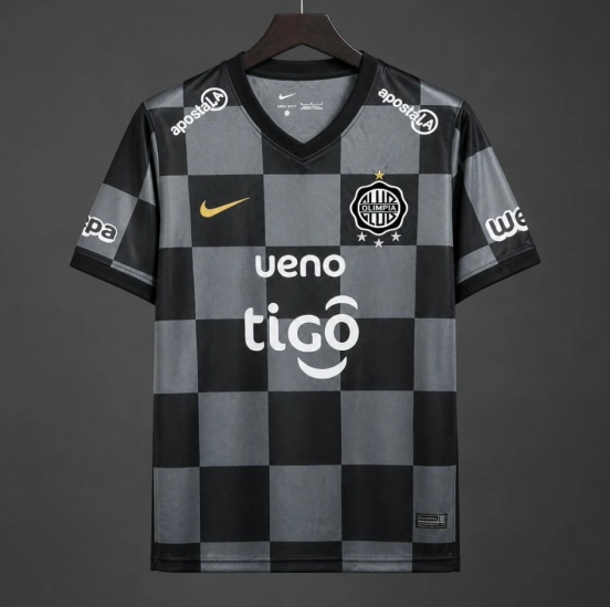 26/27 Olimpia Black & Grey with Checkered Pattern Jersey
