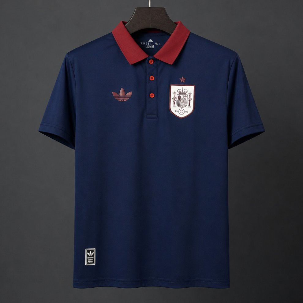 2026 Spain Navy Polo Jersey