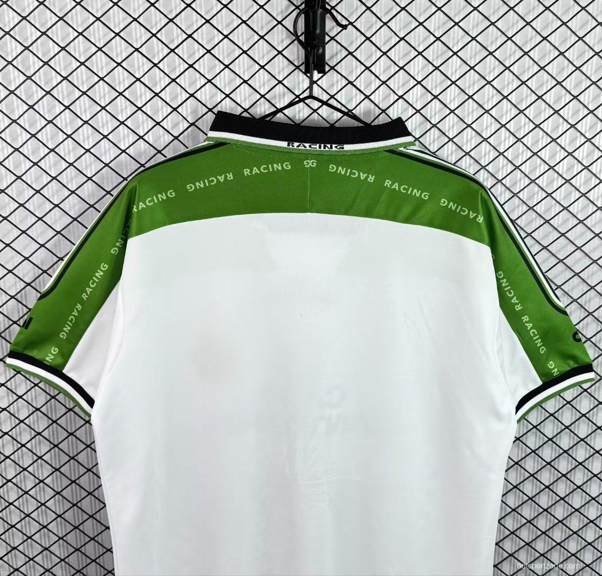 Retro 97/98 Racing Santander Home White Green Jersey