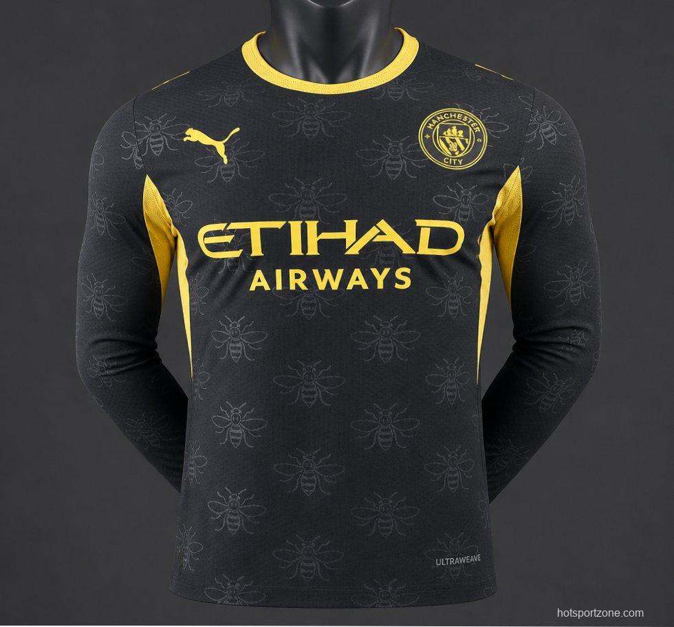 Player Version 26/27 Manchester City Away Black Long Sleeve Jersey