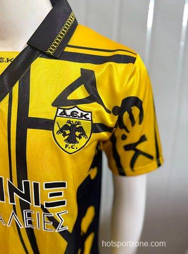 Retro 94/95 AEK Athens Home  Yellow Jersey