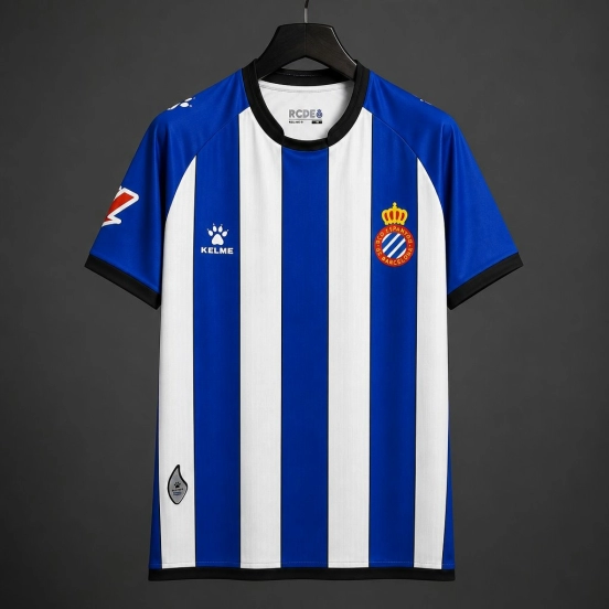 26/27 Espanyol Home Blue&White Stripe Jersey