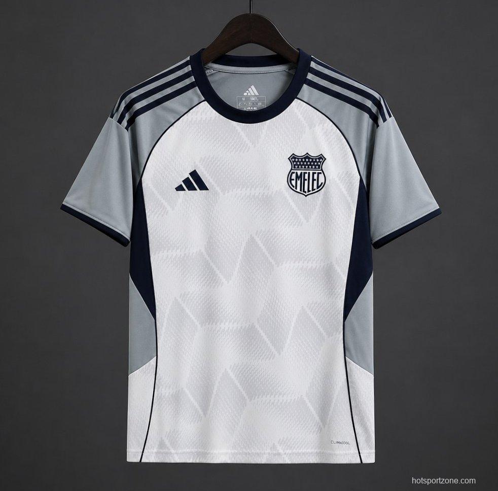 26/27 Emelec White & Grey Away Jersey