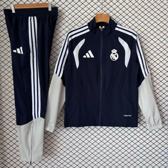 26/27 Real Madrid Navy Blue & Grey Training Tracksuit