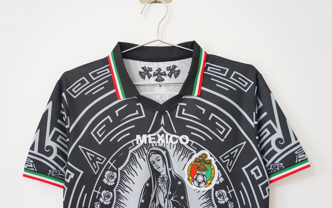 2026 Mexico Special Edition Black with Virgin of Guadalupe and Aztec Pattern Jersey
