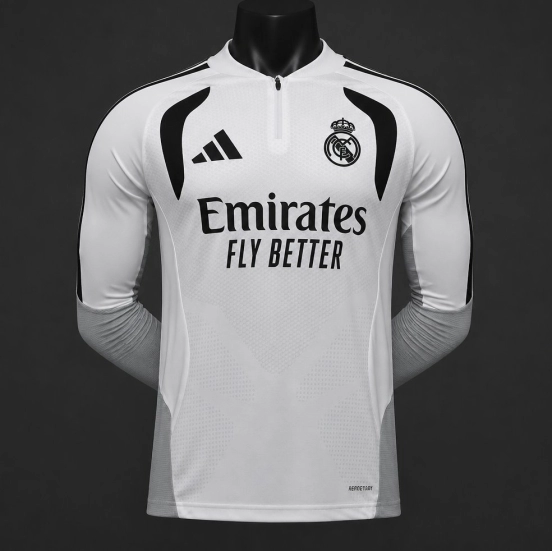 Player Version 26/27 Real Madrid CF White  Long Sleeve Jersey