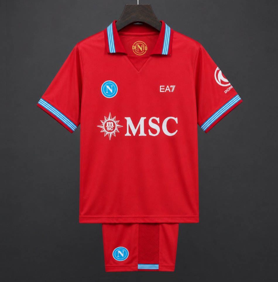 26/27 Kids Napoli Away Red Jersey