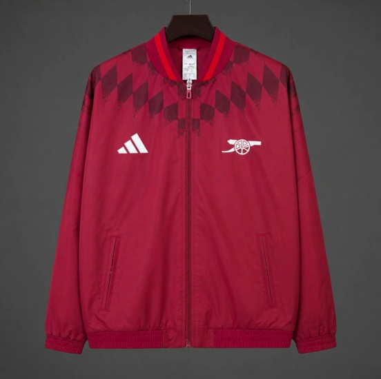 26/27 Arsenal  Red Full Zipper Windbreaker Jacket