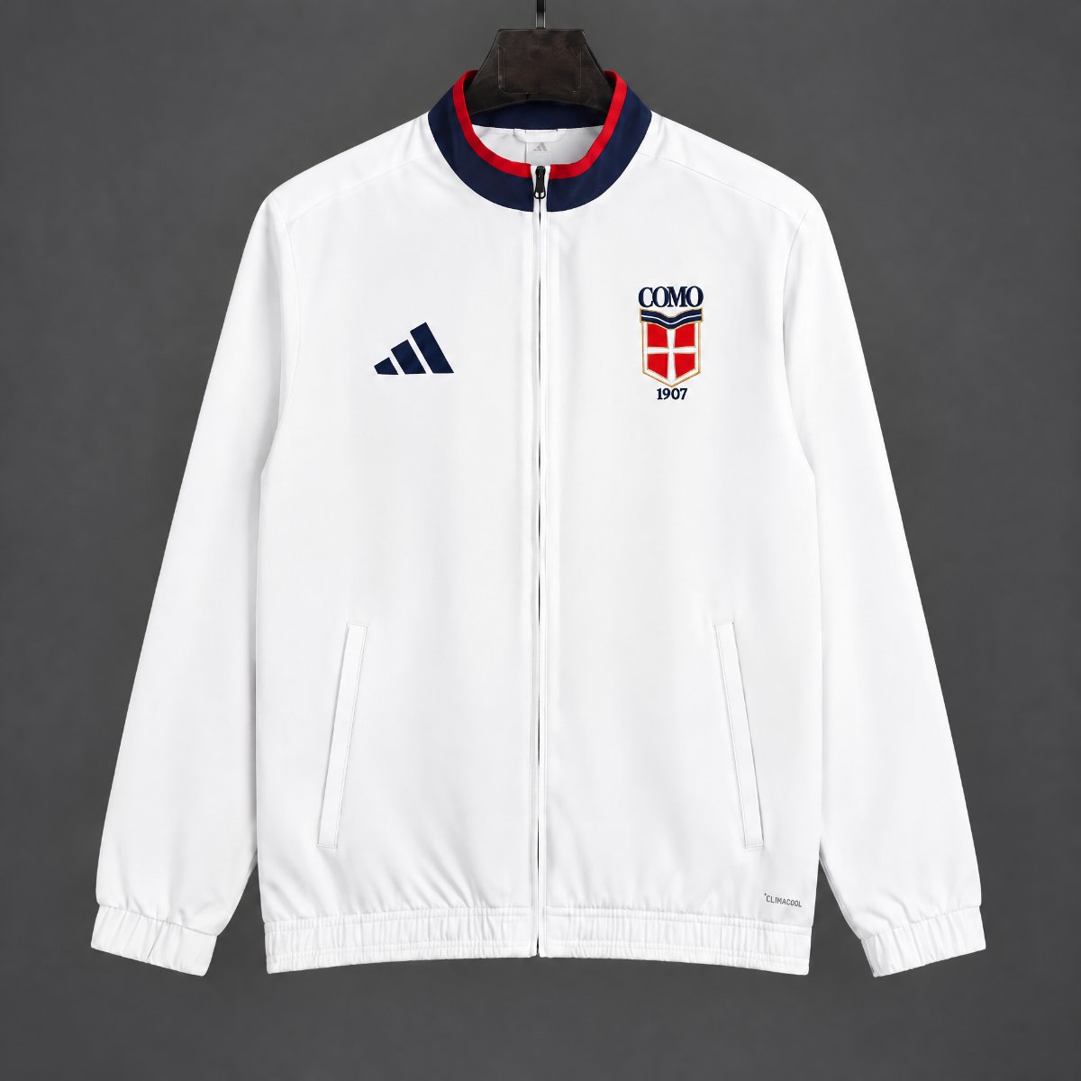 26/27 Como 1907 White Full Zipper Windbreaker