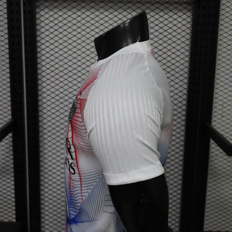 Player Version 26/27 PSG/Paris Saint-Germain Pre-Match White/Red/Blue Jersey