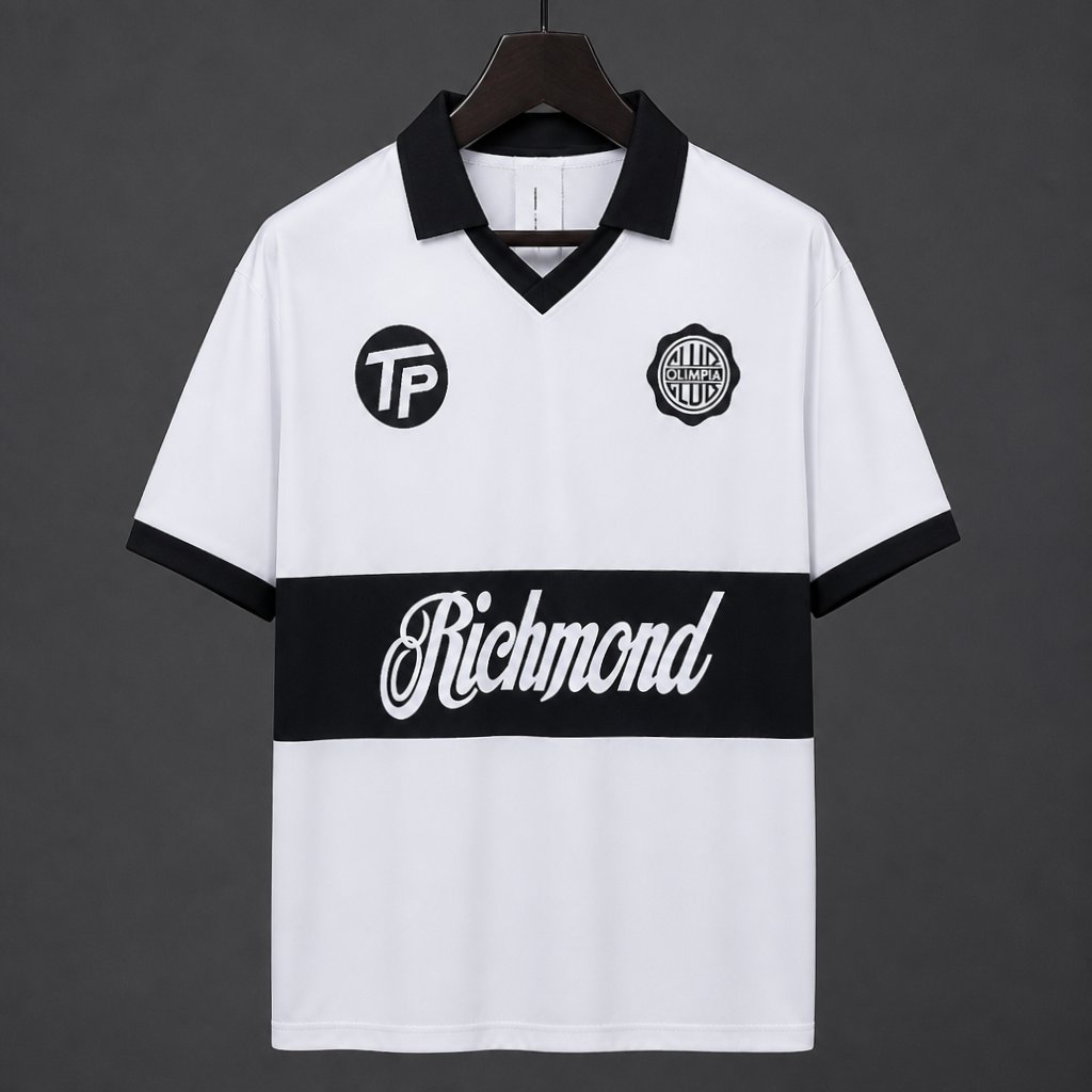 Retro 85/86 Club Olimpia Home White Jersey