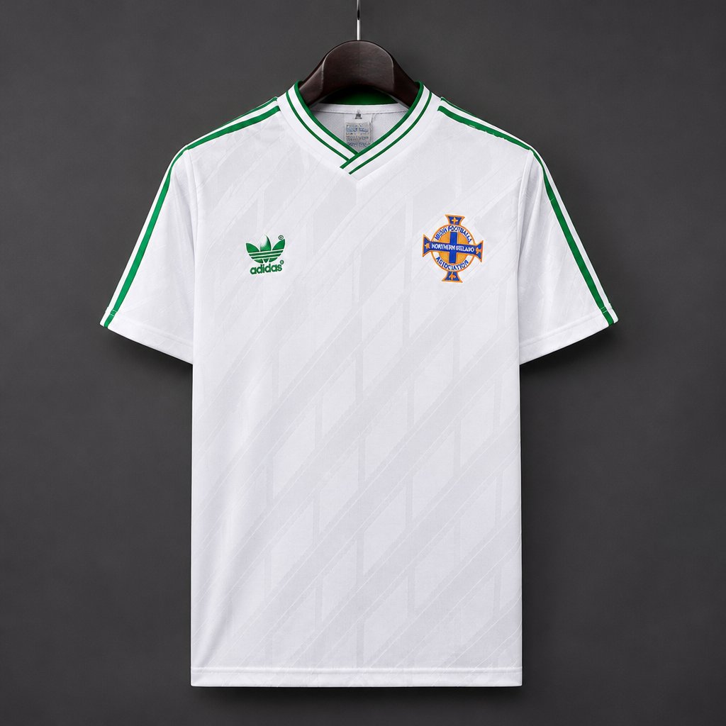 Retro 1986 Northern Ireland Away White Jersey