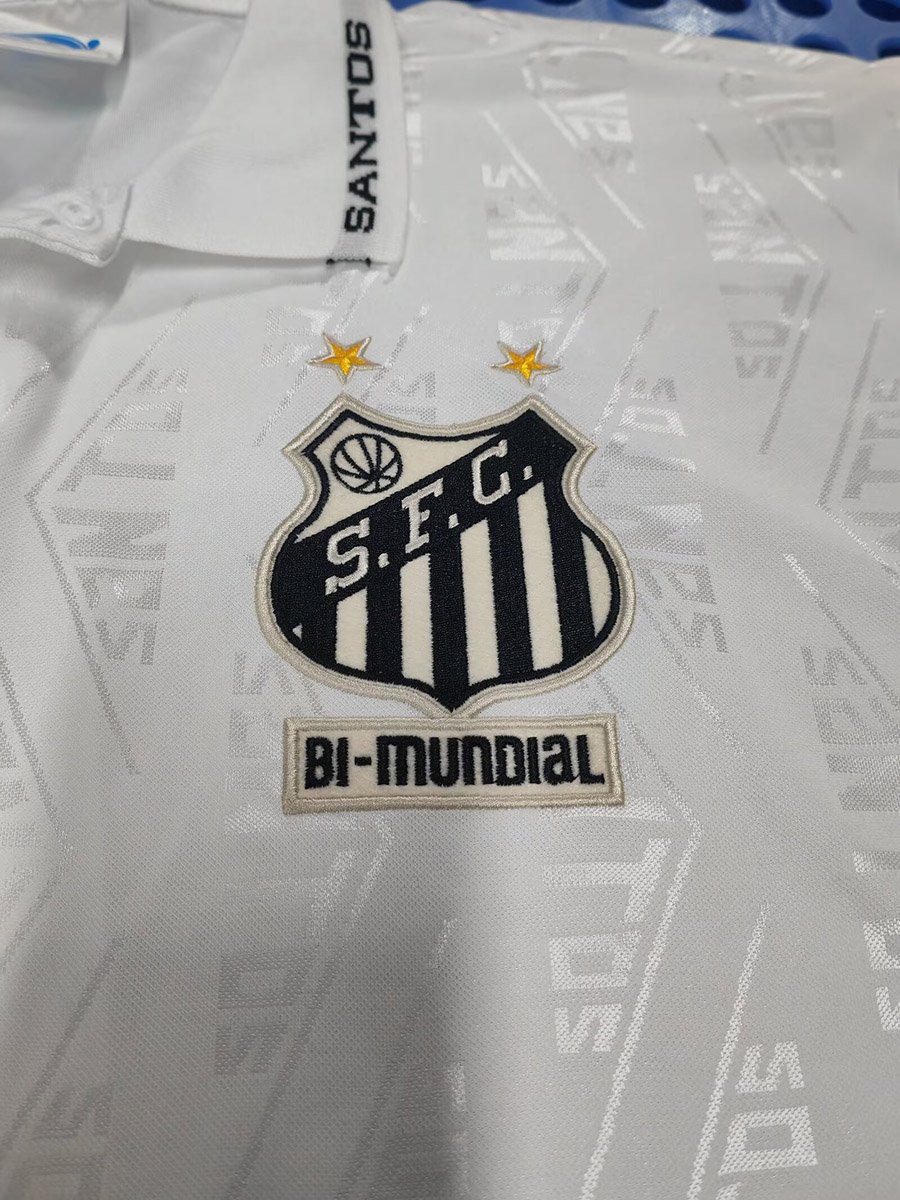Retro 1994 Santos Pre-Season Home White Black Without Sponsor Jersey